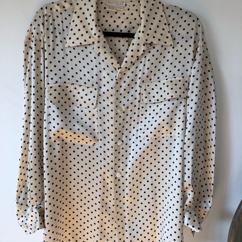 Vintage polka dot blouse